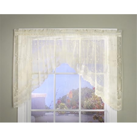 Commonwealth Home Fashions Mona Lisa Engineered Bridal Lace Window Panels, Shell 70011-430-006-32